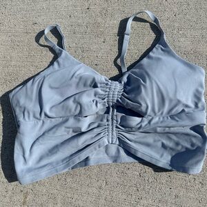 Athleta Light Gray Textured Bralette